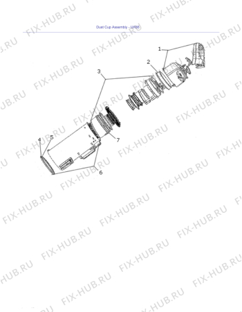 Схема №1 A8605AZ с изображением Прокладка для мини-пылесоса Aeg 4055166567